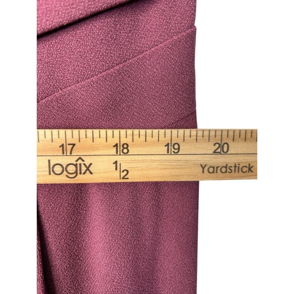 Davids Bridal Dress Size 22 Chianti Long Pleated Off the Shoulder Stretch Crepe - Picture 11 of 11